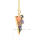 Crystal Point Pendant Triangle Gold & Colourful Chip Necklace